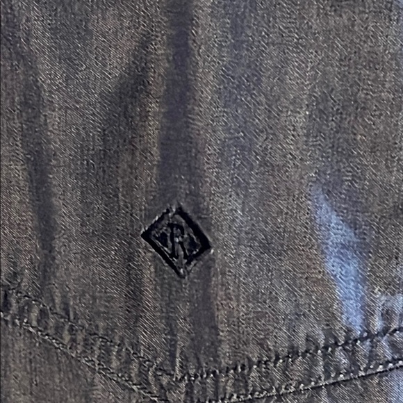 Roper Men's Color-Block Button Down Shirt - Navy, Cream, Khaki - Picture 8 of 10